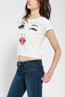 Urban Outfitters Corner Shop Winking Eye Cropped Tee
