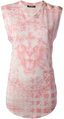Balmain lion print t-shirt
