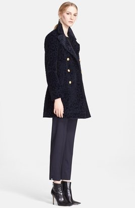 Band Of Outsiders Double Breasted Leopard Coat