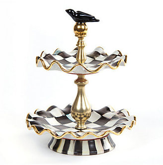 Mackenzie Childs MacKenzie-Childs Courtly Check Two-Tiered Sweet Stand