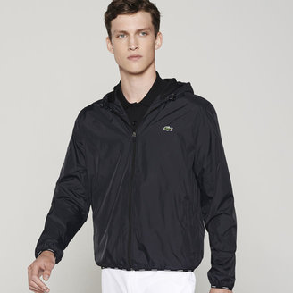 Lacoste Water-repellent hooded bomber jacket