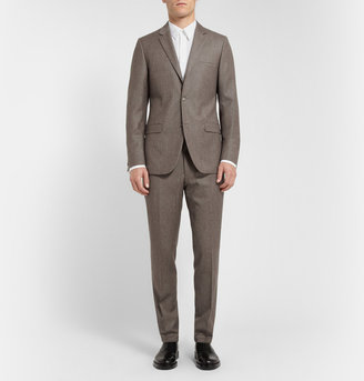 Calvin Klein Collection Brown Brushed-Wool Suit Jacket