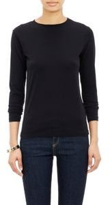 Barneys New York Women's Micro-Knit Long-Sleeve T-Shirt-Black