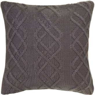 Linea Chunky knit cushion with buttons, grey