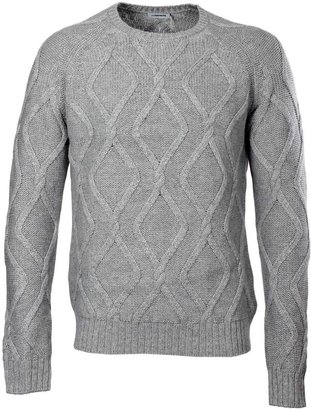 J. Lindeberg Grey Melange Loke Chain Knit Sweater