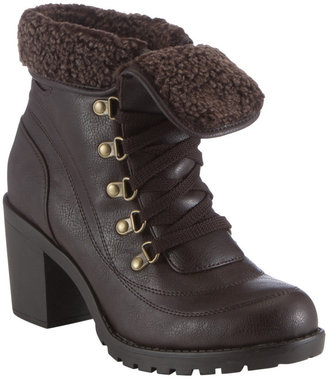 F&F Heeled Lace Up Hiker Boots