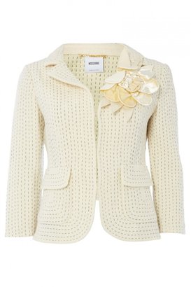 Moschino Wool Floral Appliqué Jacket
