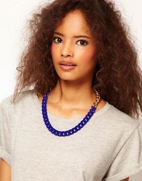 ASOS Flocked Chain Necklace
