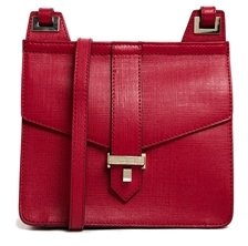 French Connection Elina Leather Cross Body Bag - Berry punch
