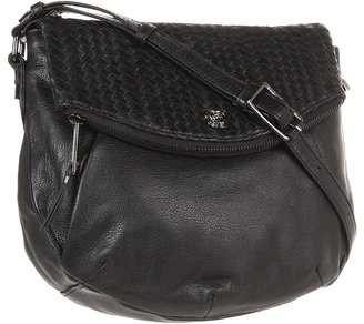 Elliott Lucca Intreccio Flap Zip Crossbody (Black) - Bags and Luggage