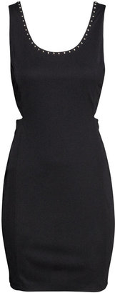 H&M Bead-trimmed Dress - Black - Ladies