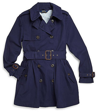 Ralph Lauren Girl's Cotton Trenchcoat