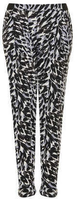 Topshop Speckle Leopard Jersey Tapered Trousers