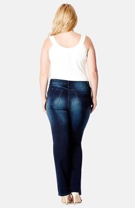 City Chic 'Grind' Bootcut Jeans (Plus Size)