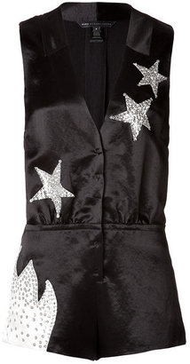 Marc by Marc Jacobs Satin Stud Embellished Stars Playsuit