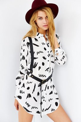 Urban Outfitters Lazy Oaf Scribbled Shirtdress