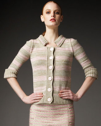 Marc Jacobs Striped Button Front Cardigan