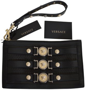 Versace Icon Perforated Leather Clutch Bag