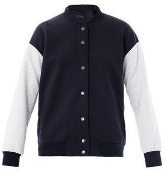 Tibi Contrast quilted bomber jacket