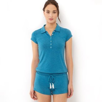 La Redoute LA Jersey All-in-One Shorts with Polo Collar