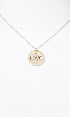 Express Love Disc Pendant Necklace