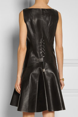 Jason Wu Corset-detailed leather dress