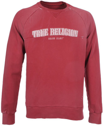 True Religion Red Crew Neck Sweatshirt