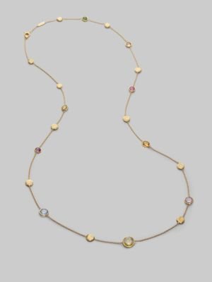 Marco Bicego Jaipur Semi-Precious Multi-Stone & 18K Yellow Gold Station Necklace