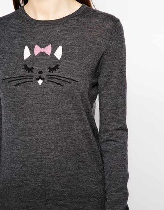 Orla Kiely Intarsia Cat Sweater
