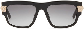 Givenchy Modified Rounded Rectangular Sunglasses, Black