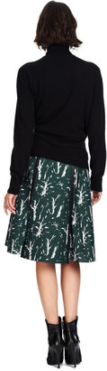 Marni Silk-Blend Printed Skirt