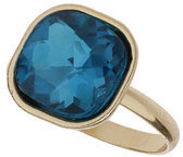 Topshop Womens Turquoise Square Stone Ring - Blue