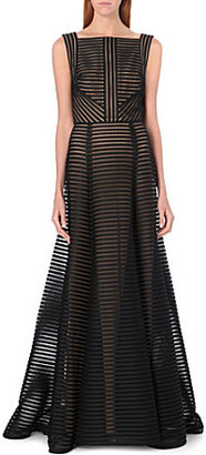Elie Saab Sheer stripe long-length gown