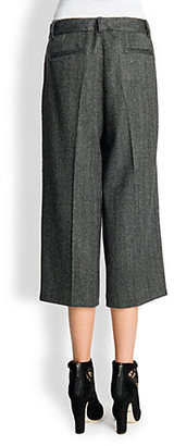 Dolce & Gabbana Wool Chevron Cropped Pants