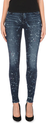 Citizens of Humanity Rocket Skinny High-Waist Splatter-Print Stretch-Denim Jeans - for Women