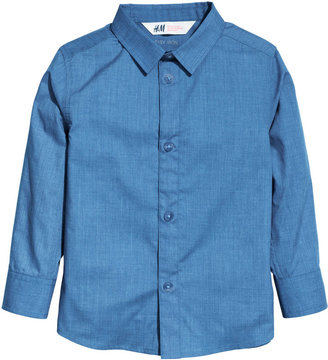 H&M Easy-iron Shirt - Blue - Kids
