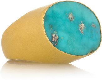 Halleh 18-karat gold Persian turquoise ring