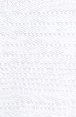 Eileen Fisher Bateau Neck Pointelle Knit Organic Linen Top (Plus Size)