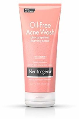 Neutrogena Oil-Free Grapefruit Exfoliating Acne Face Wash and Foaming Scrub with Salicylic Acid Acne Medicine