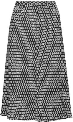 Marks and Spencer Spotted Knee Length A-Line Skirt