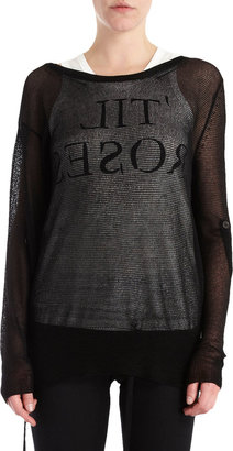 Ann Demeulemeester Loose-knit Boat-neck Pullover