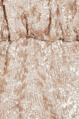 Rebecca Taylor Sequin-embellished fine-knit mini dress