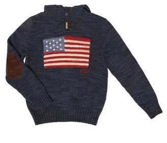 Ralph Lauren Childrenswear - Hooded Flag Motif Heavy Cotton Sweater
