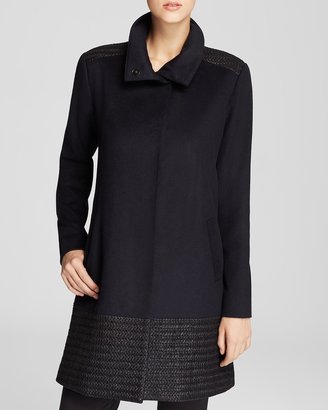 Eileen Fisher Texture Block Wool Coat - Bloomingdale's Exclusive