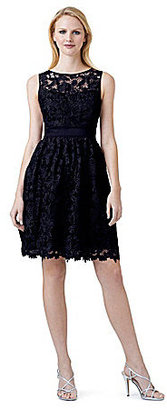 Adrianna Papell Floral Lace Illusion Dress