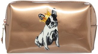 Ted Baker Gold cotton dog small cosmetics bag