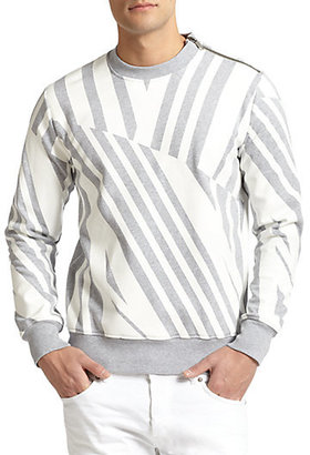Diesel Black Gold Geo-Stripe Zip Sweatshirt