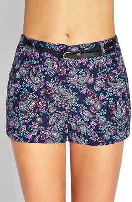 Forever 21 Paisley Print Woven Shorts
