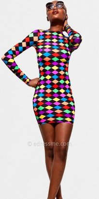 Bright Checkered Sexy Club Dresses by Rue 107