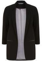 Dorothy Perkins Womens Tall black soft longline jacket- Black